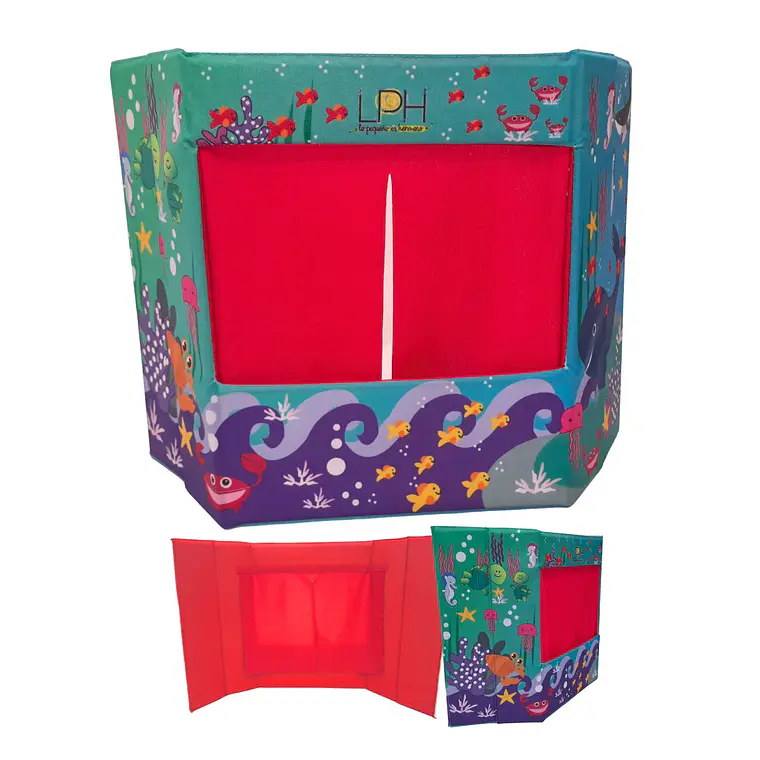 Minieatro Fondo del Mar con Títeres de dedo del cuento La Sirenita 2