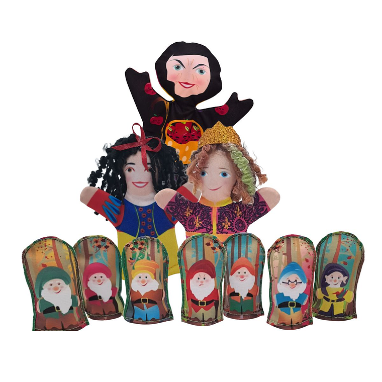 Títeres de dedo del cuento Blancanieves y Los Siete Enanitos 1