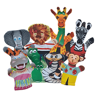 Títeres de dedo de Animales de la Selva