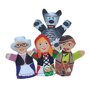 Títeres de dedo del cuento Caperucita Roja