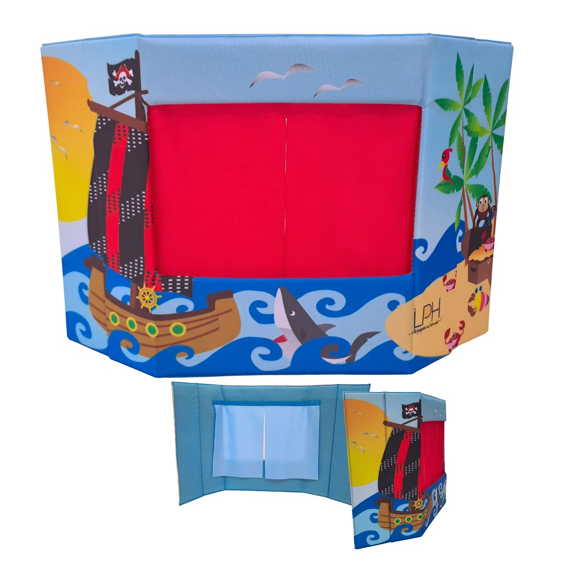 Miniteatro Barco con Títeres de dedo de Piratas 2