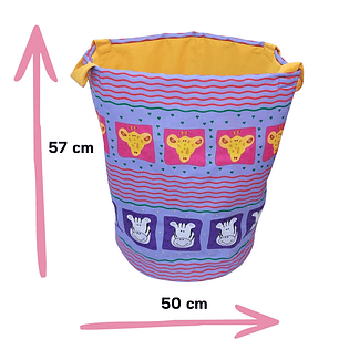 Cesto organizador de juguetes Jirafa y Cebra