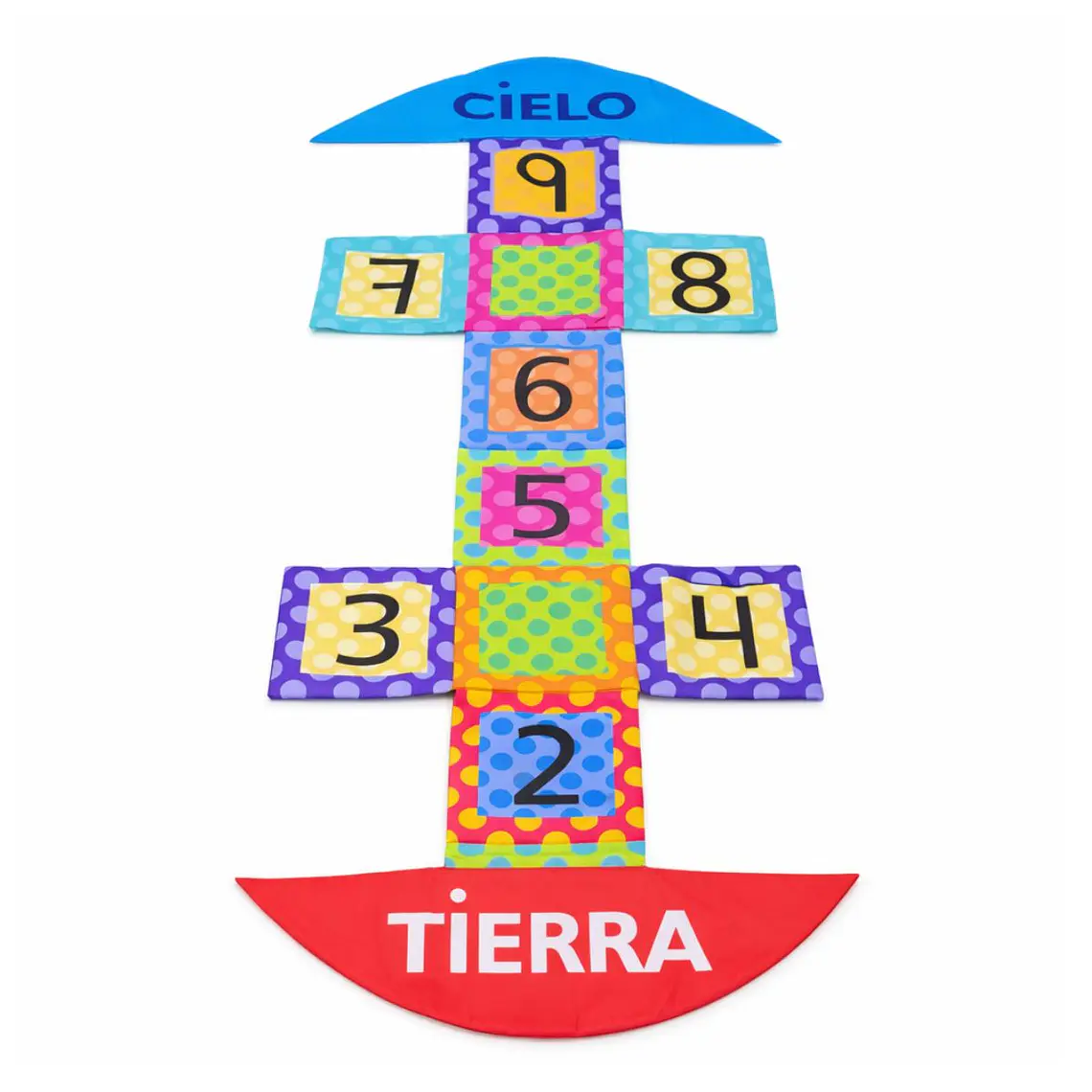 Rayuela de tela para aprender los números jugando 1