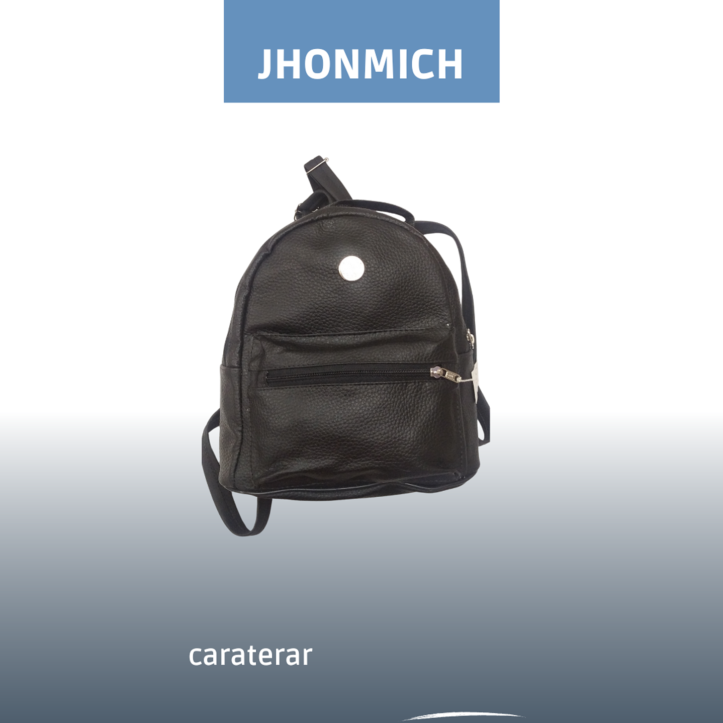 Morral pequeño semicuero  JhonMich Ref. JM#002A