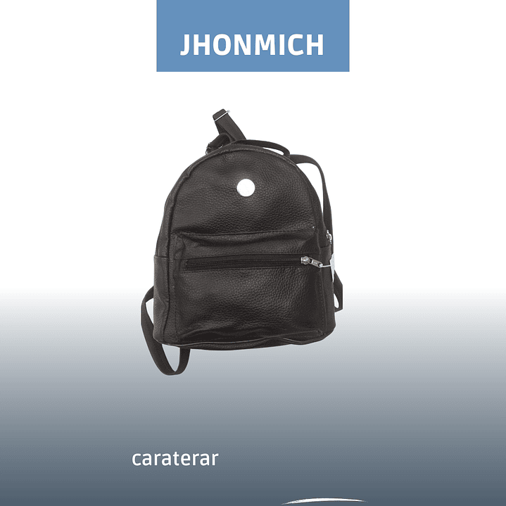 Morral pequeño semicuero  JhonMich Ref. JM#002A