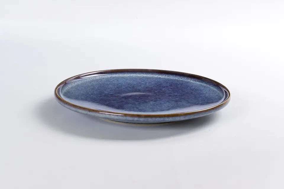 Plato de pan Azul liso  2