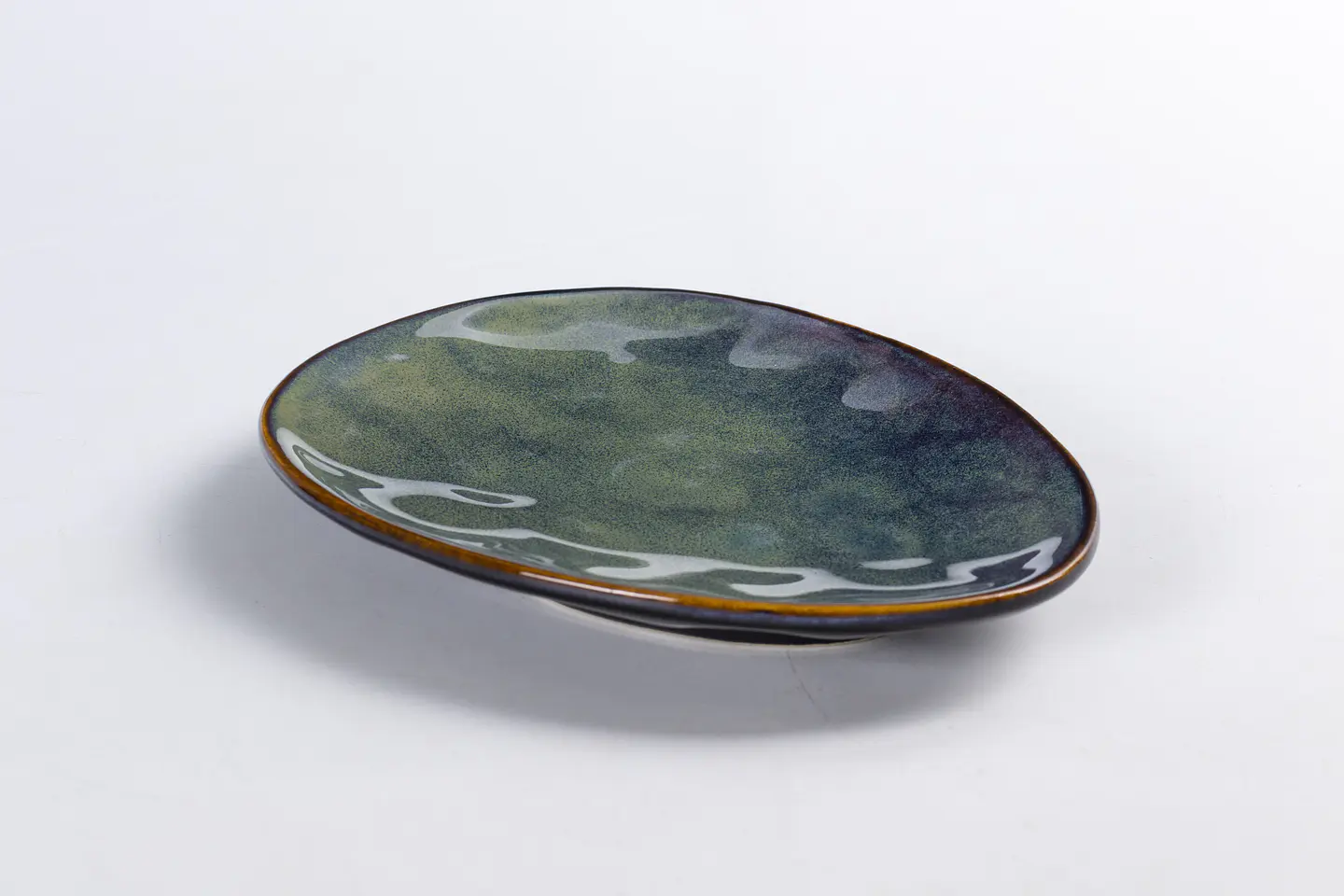 Mini plato Oval petróleo  1