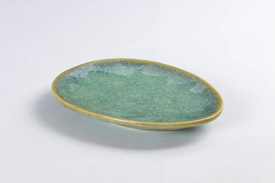 Mini plato Oval verde  1