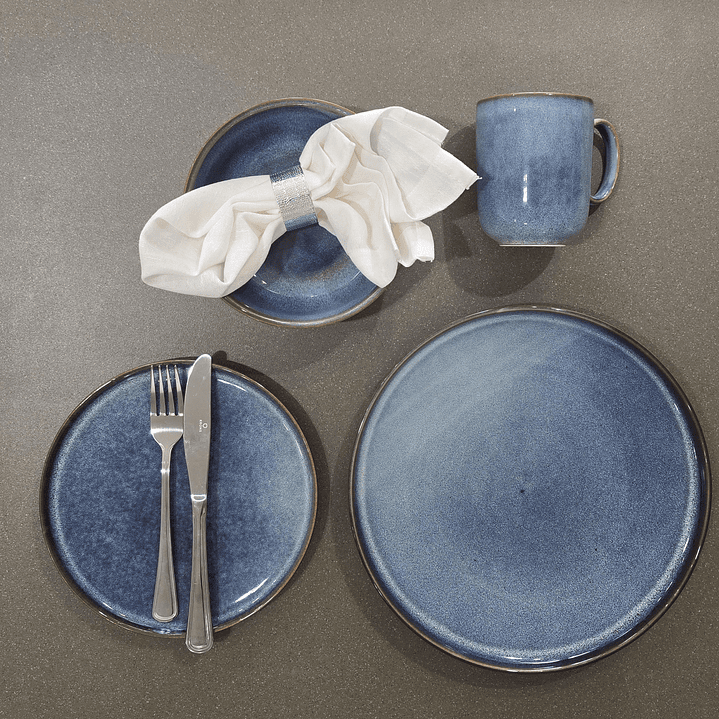 Plato de fondo Azul liso  1