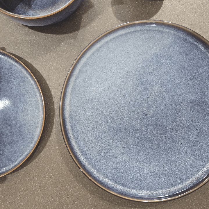 Plato de fondo Azul liso  3