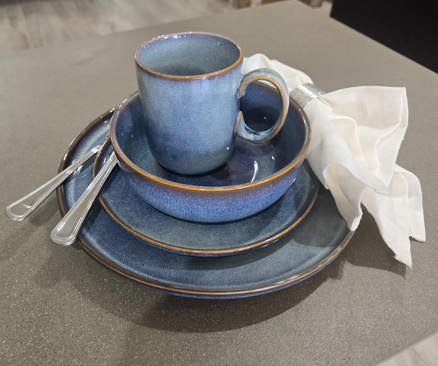 Plato hondo Azul liso 2