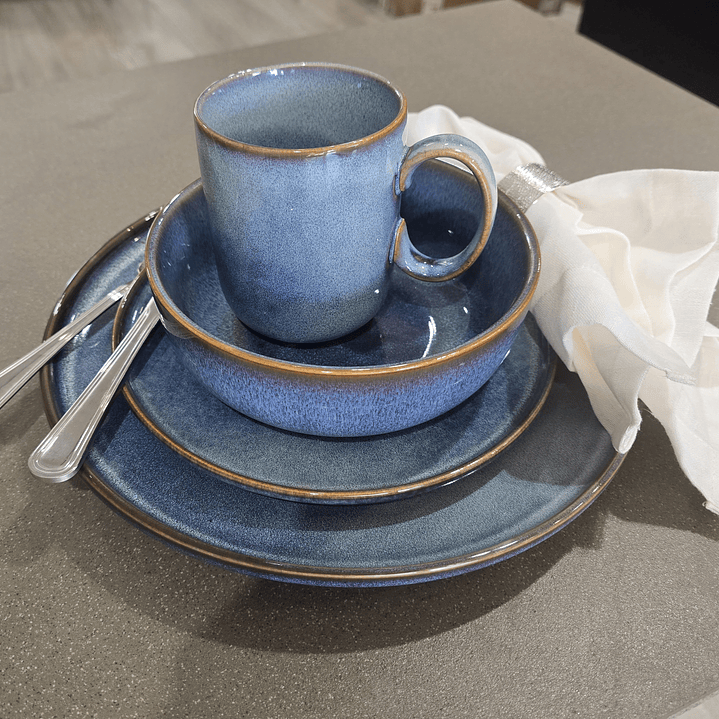 Plato hondo Azul liso 1