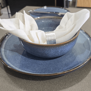 Plato hondo Azul liso