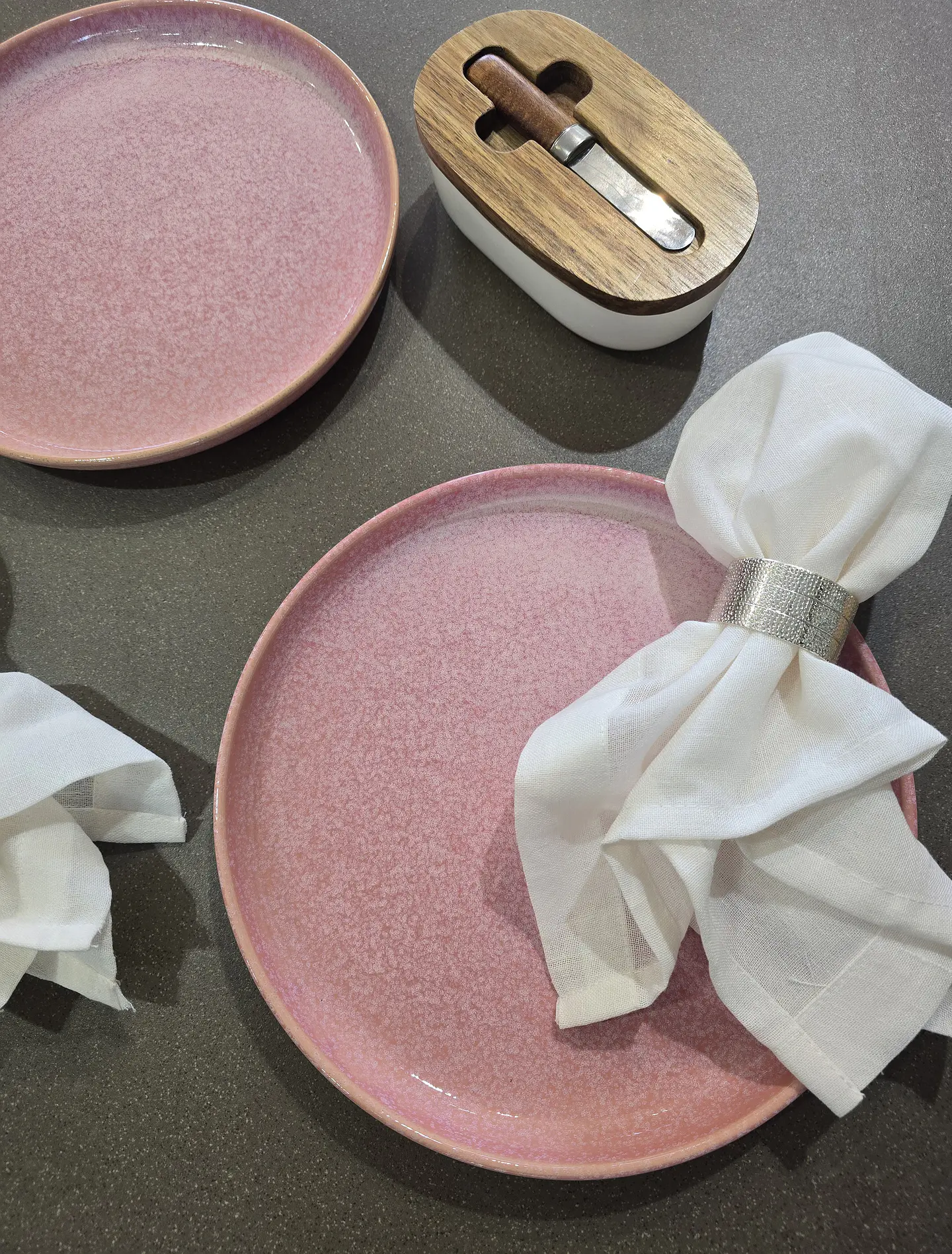 Plato de fondo Rosado liso  1