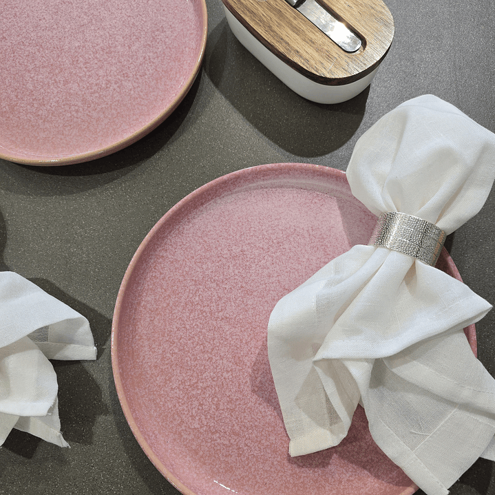 Plato de fondo Rosado liso  1