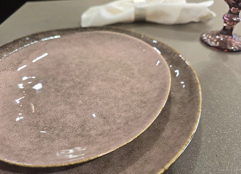 Plato de pan Rosa granito