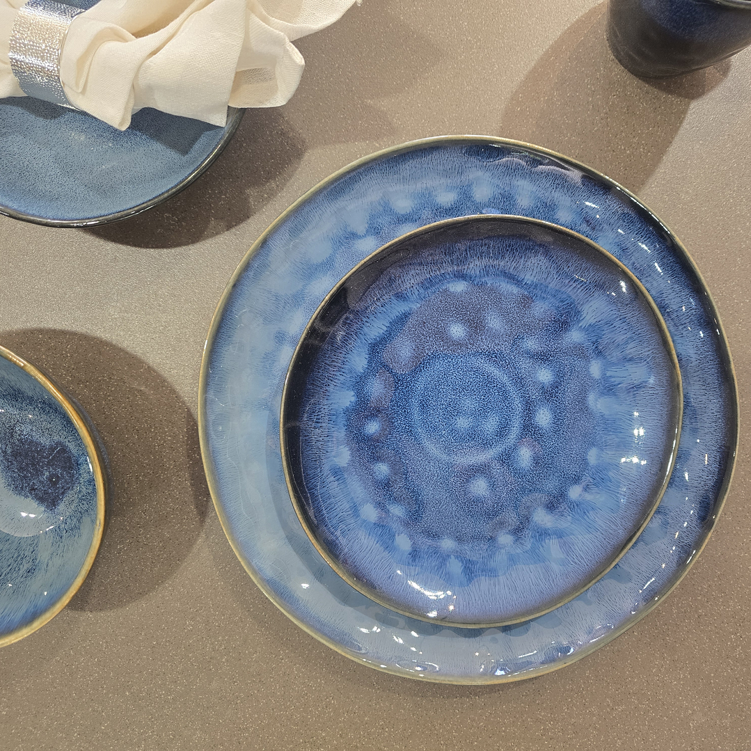 Plato de pan Azul intenso  1