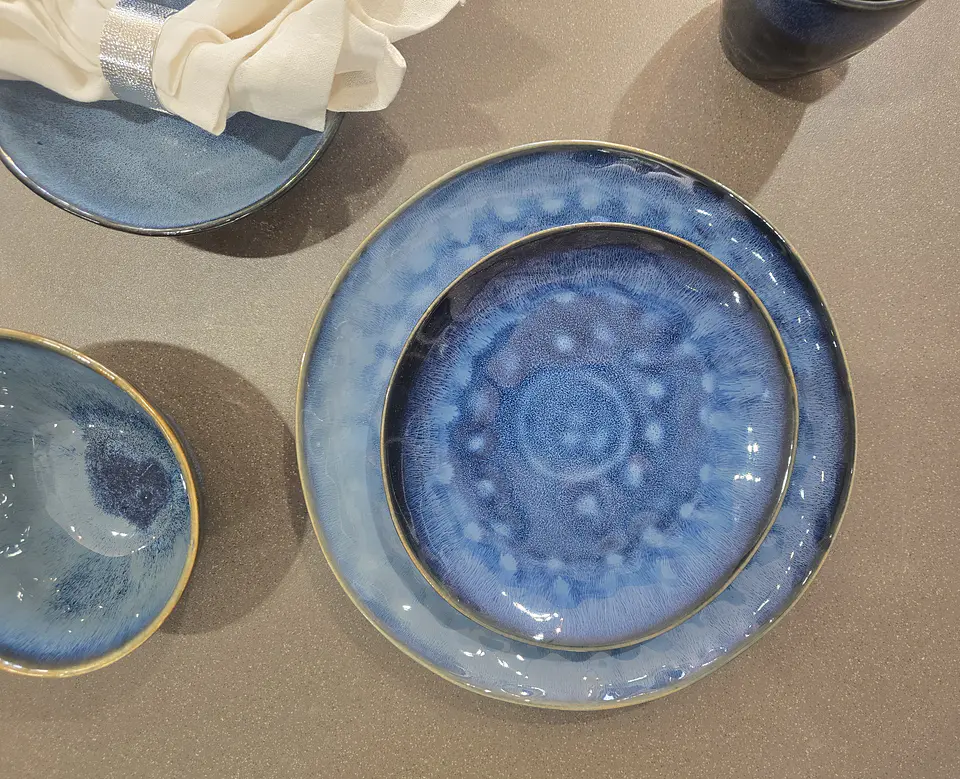 Plato de pan Azul intenso  1
