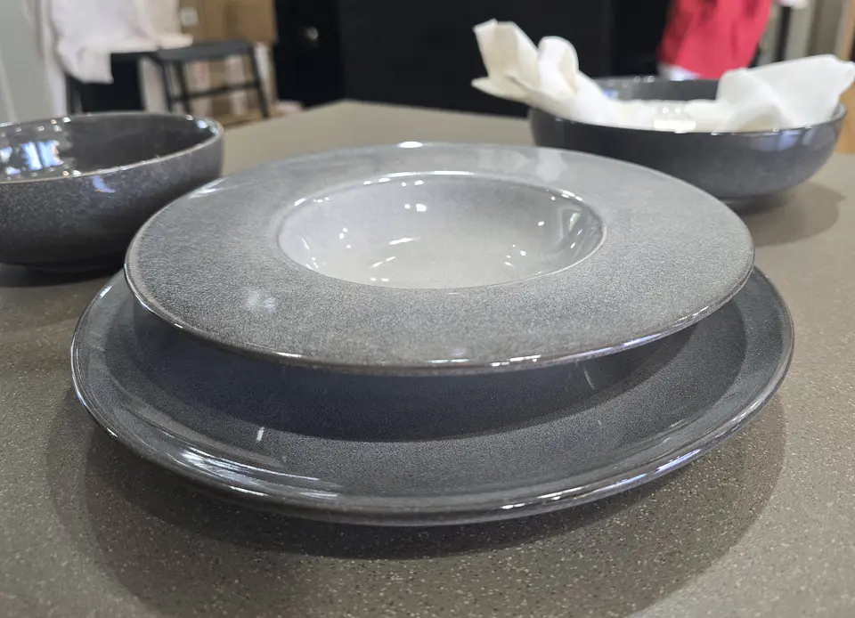 Plato de pasta Gris degrade 1