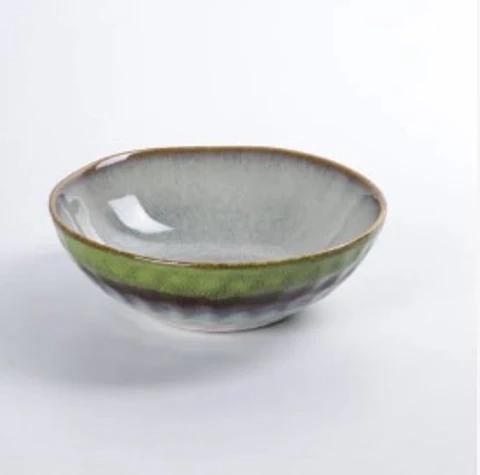 Plato hondo Verde Trio 
