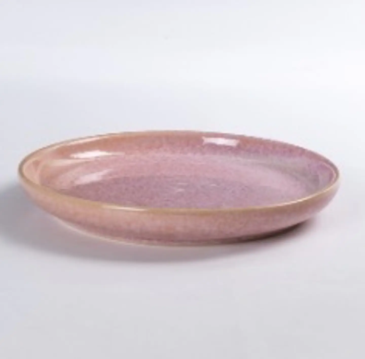 Plato de pan rosa liso  1