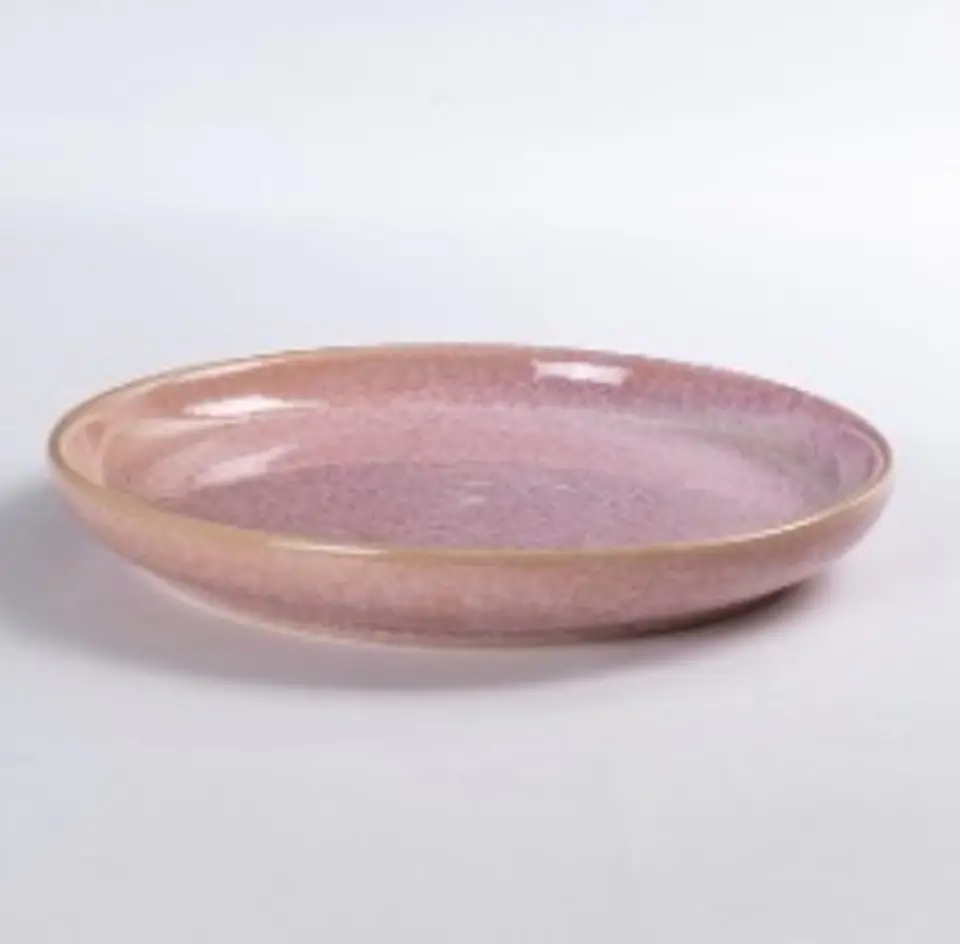 Plato de pan rosa liso  1