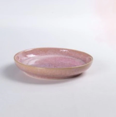 Mini plato rosa liso 