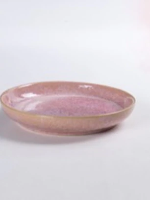 Mini plato rosa liso 