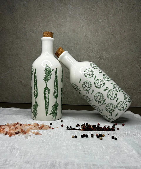 Aceitero con diseño 