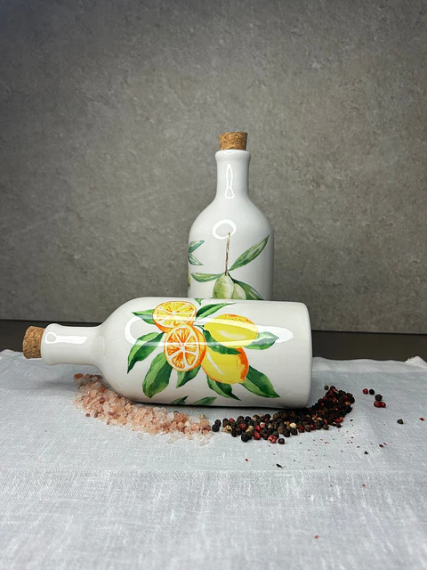 Aceitero con diseño 