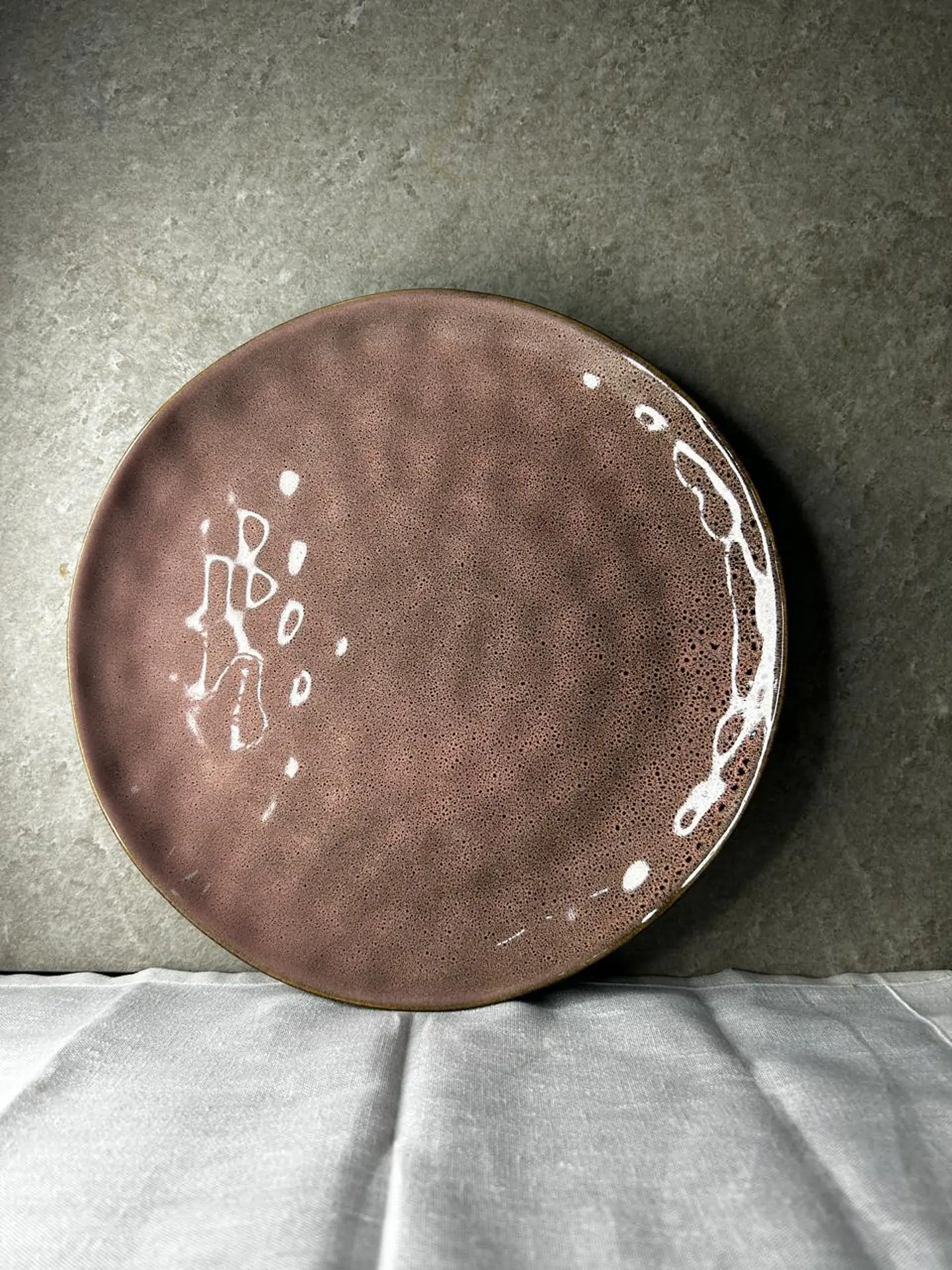 Plato de fondo Rosa Granito  2