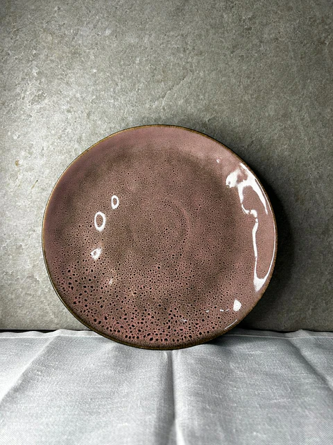 Plato de pan rosa granito