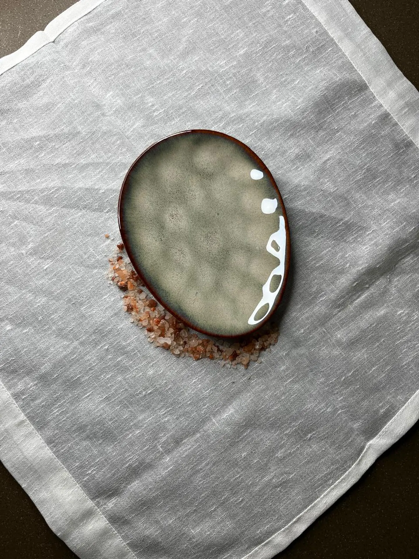 Mini plato oval beige  1