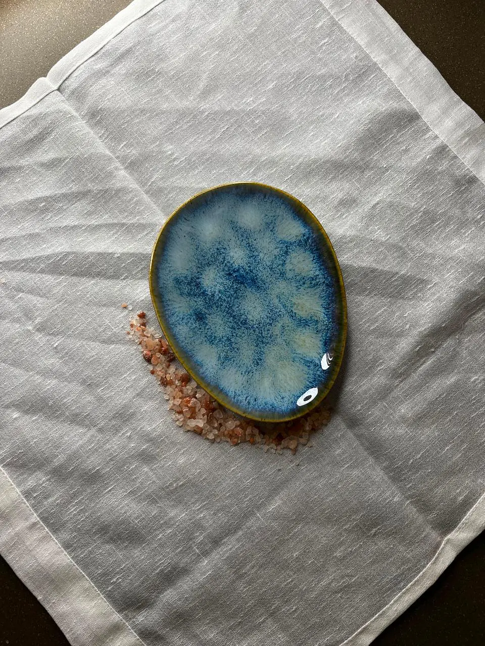 Mini plato oval celeste  1