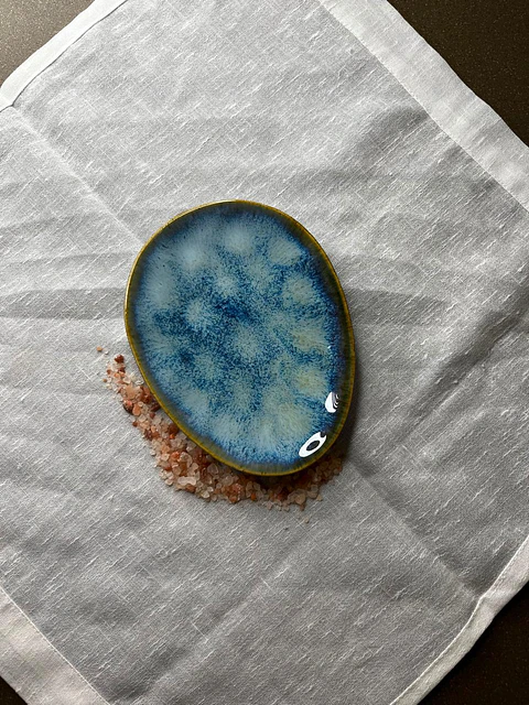Mini plato oval petroleo 