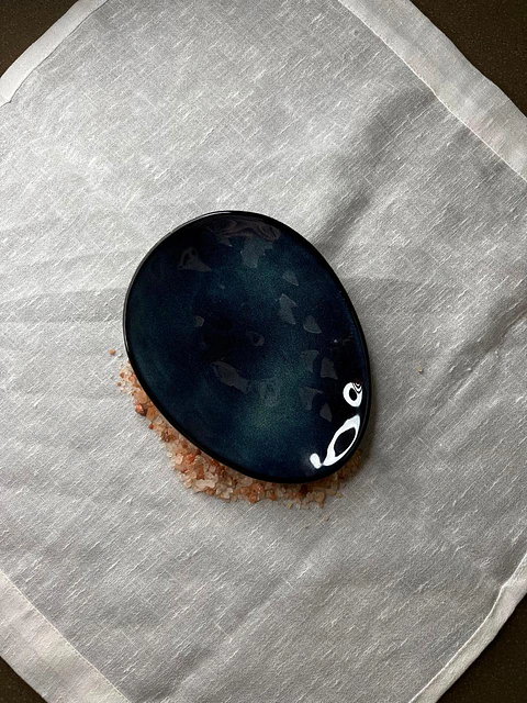 Mini plato oval azul 