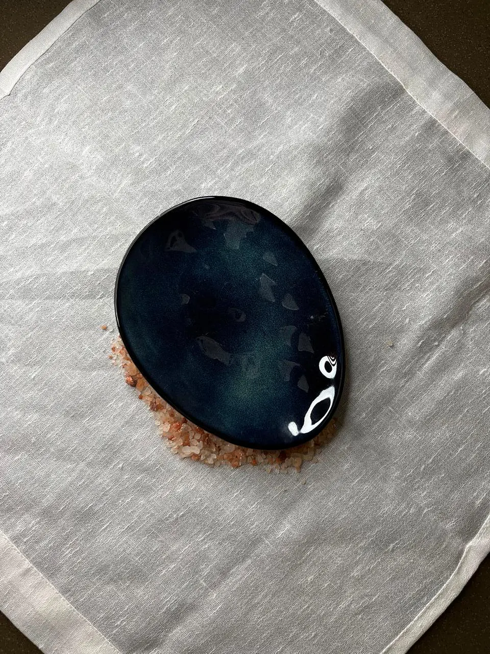Mini plato oval azul  1
