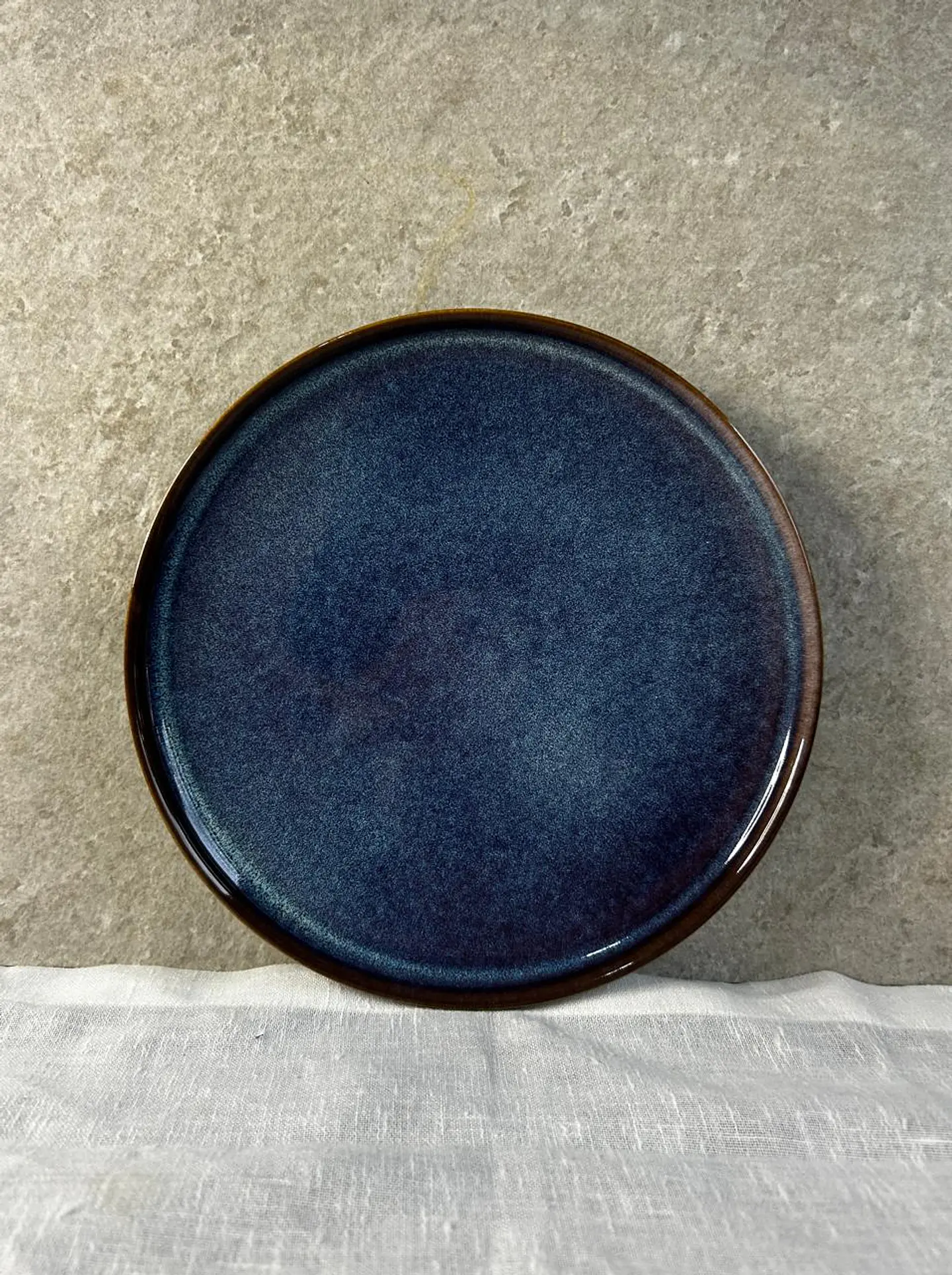 Plato de pan azul zafiro 2
