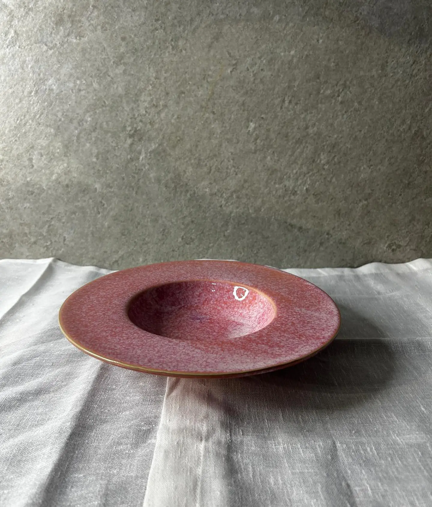Plato de pasta Rosa granito 3