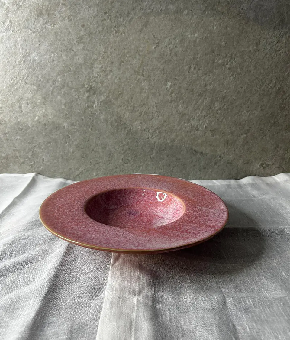 Plato de pasta Rosa granito 3