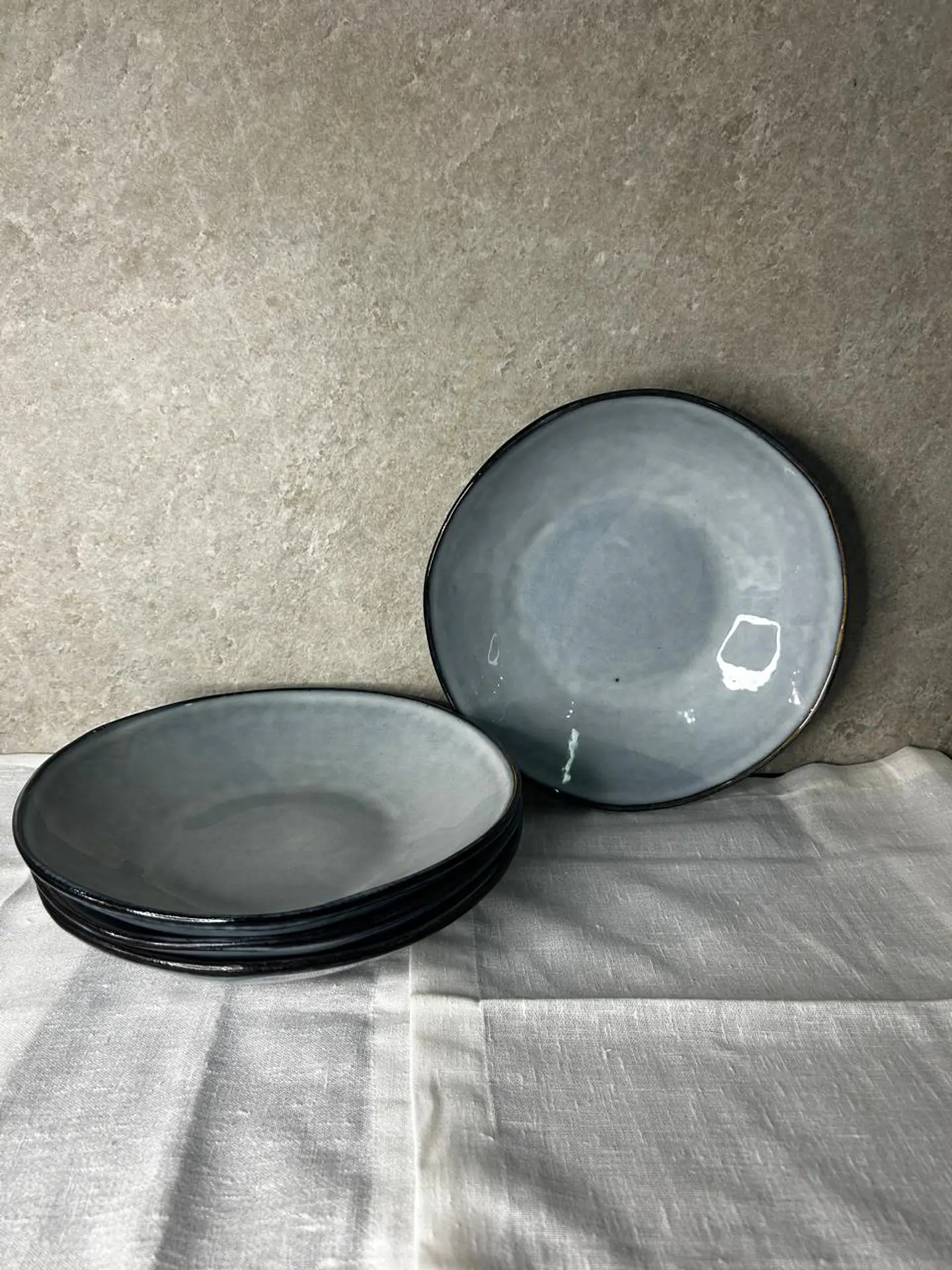 Plato hondo Gris Niebla  1