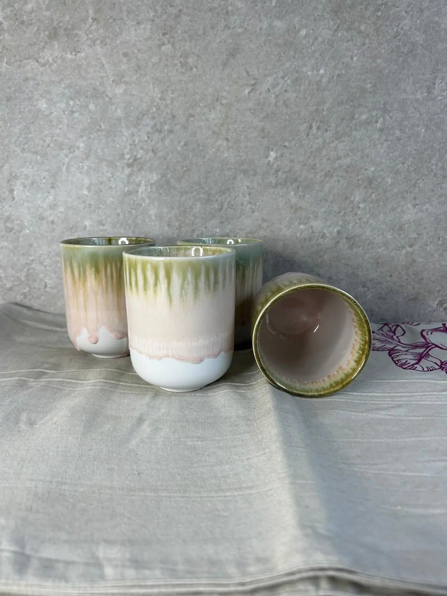 Vaso de ceramica Acuarela  1