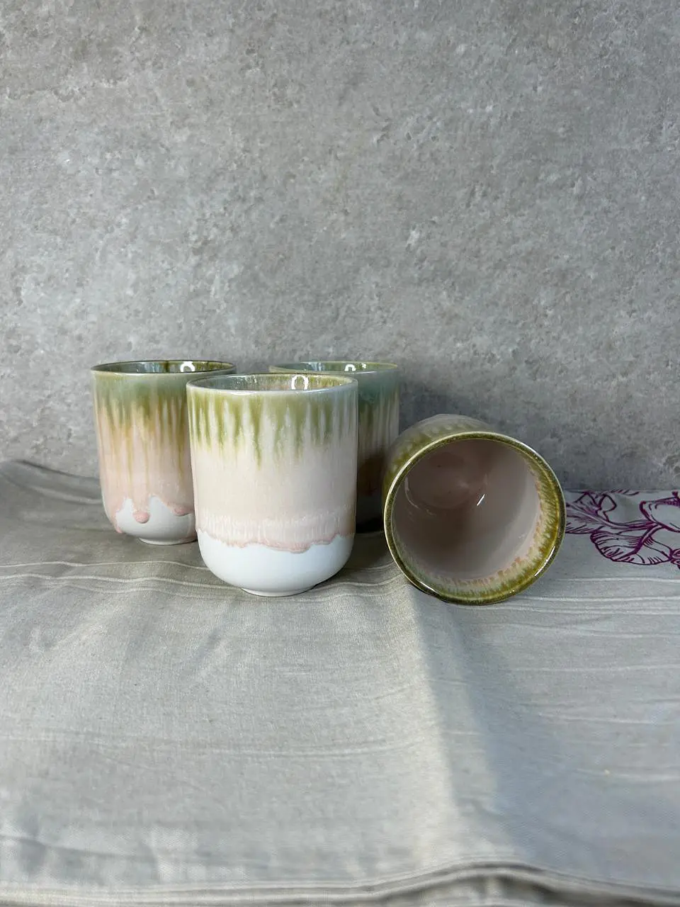Vaso de ceramica Acuarela  1