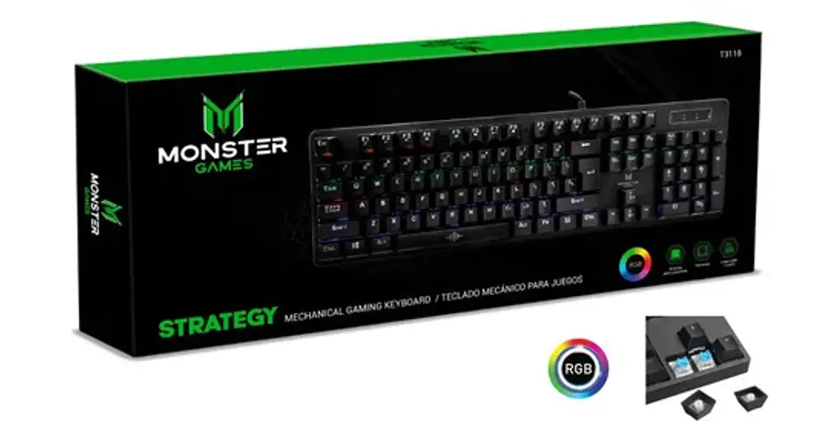 T3118 KEYBOARD MECANICO GAMER MONSTER STRATEGY