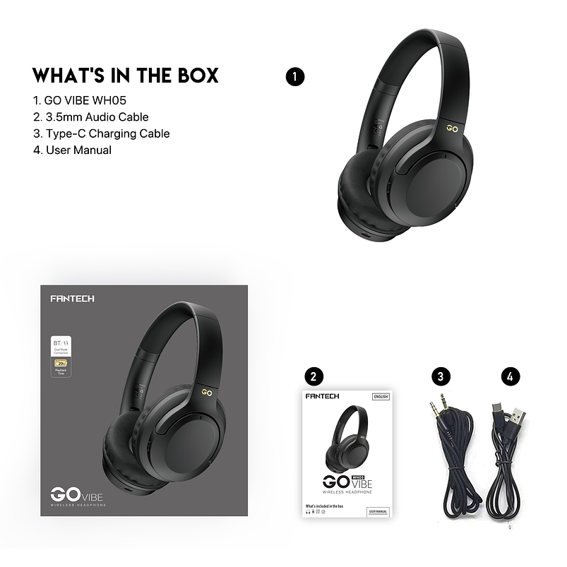 Inalambricos WH05 GO Vibe Black Edition  7