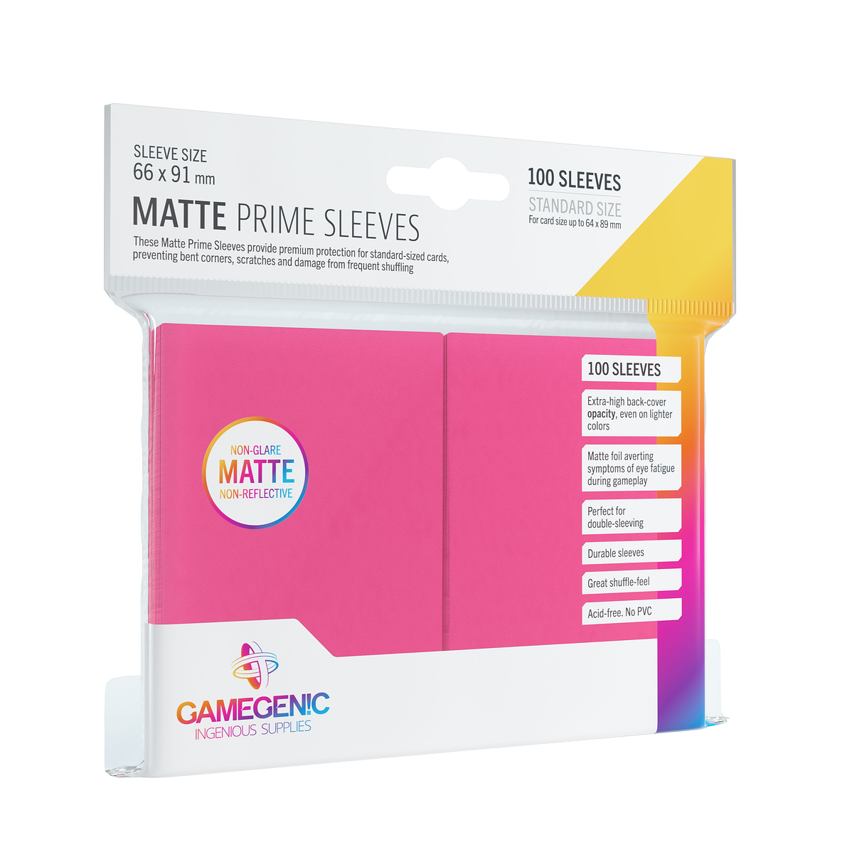 BGG Sleeves Matte Prime Sleeves - Pink 66 x 91 mm (100) 1