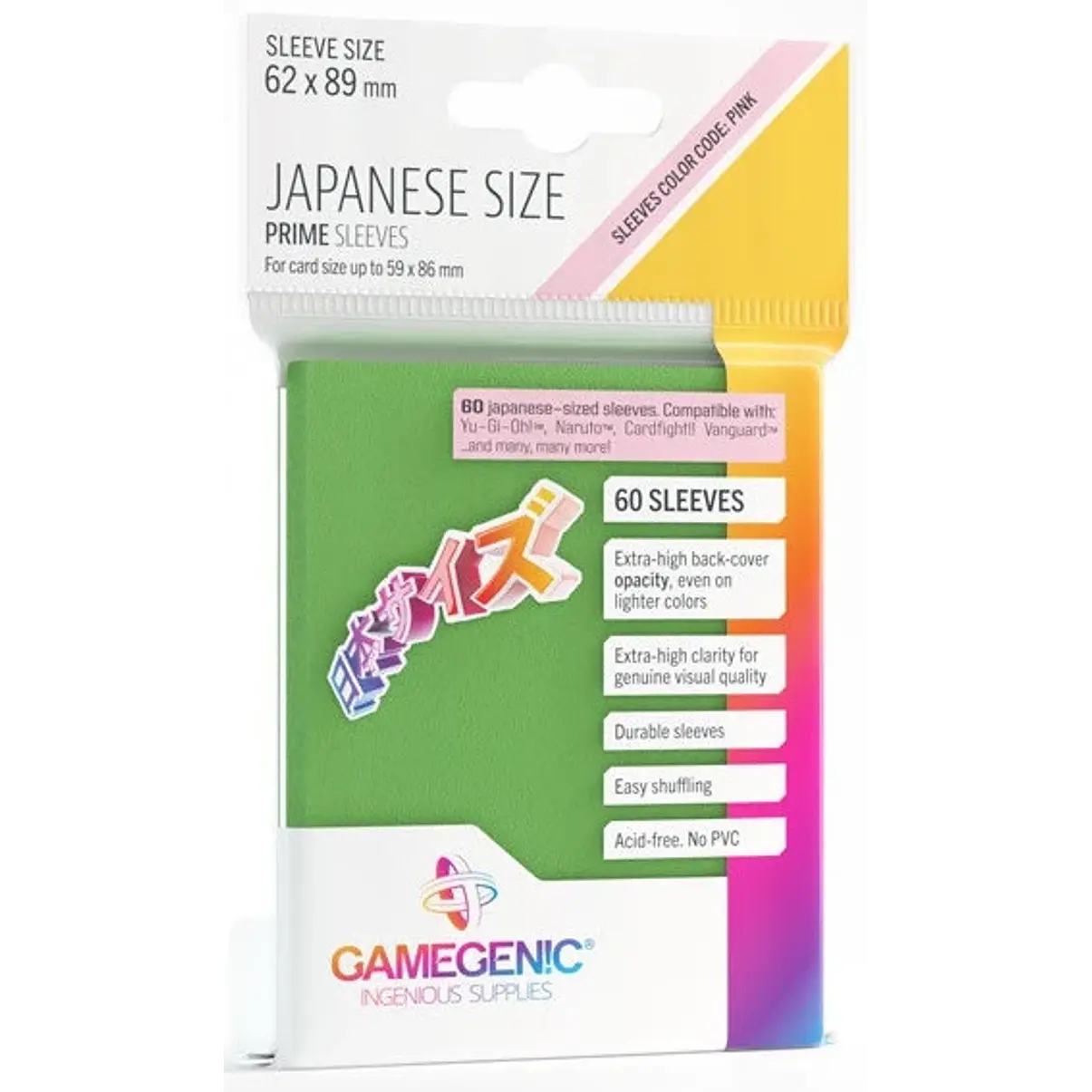 Gamegenic PRIME Japanese Sized – Green 1