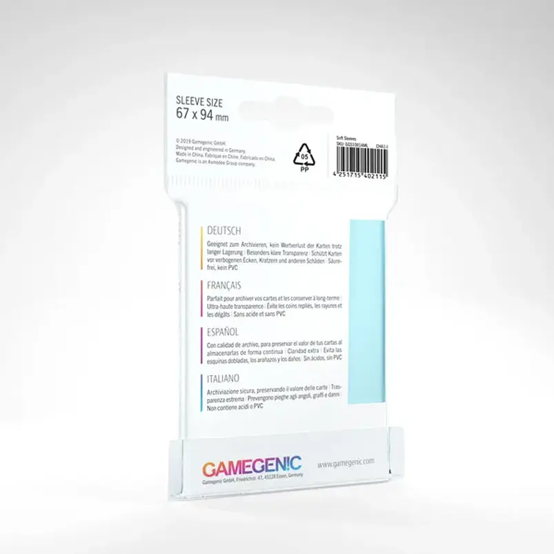 Gamegenic Soft Sleeves 67 × 94 mm – Clear 2