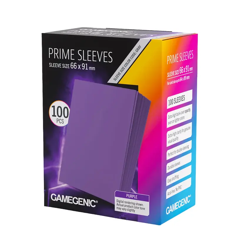 Gamegenic Matte PRIME Sleeves – Purple 66 × 91 mm 2