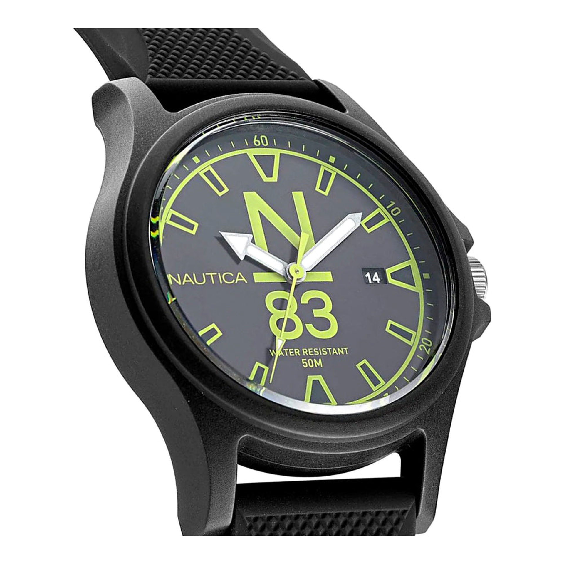 Reloj Análogo Nautica Original Deportivo NAPJSS221 Color Negro Correa de Silicona para Hombre 4
